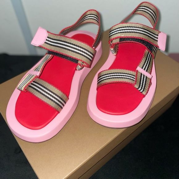 Burberry Eve Icon Stripe Sporty Sandals - Picture 2 of 7